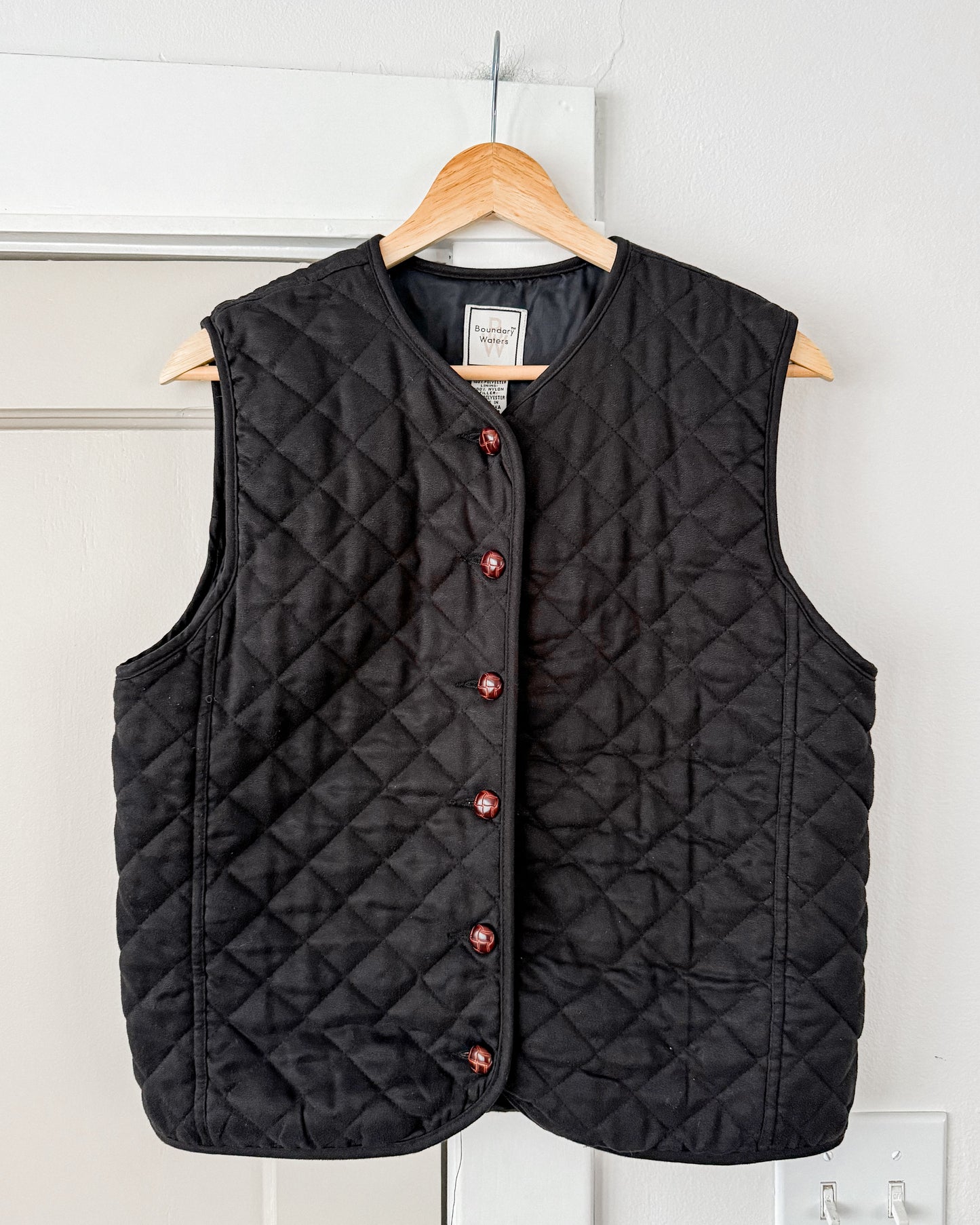 Black Quilted Vest