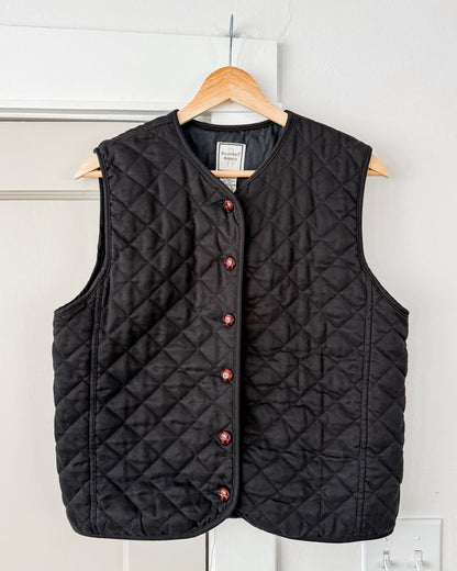 Black Quilted Vest
