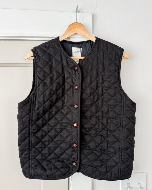 Black Quilted Vest