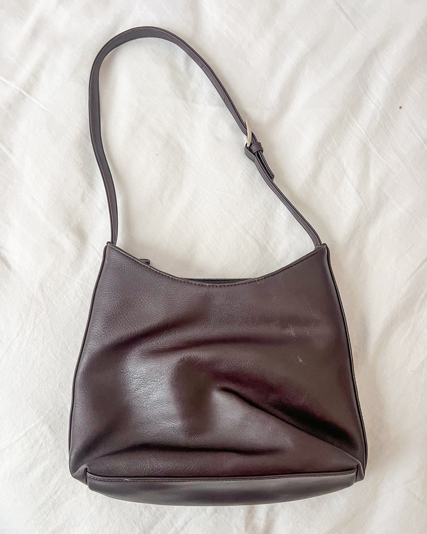 Patchwork Brown Leather Shoulder Bag