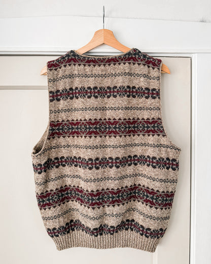 Patterned Sweater Vest