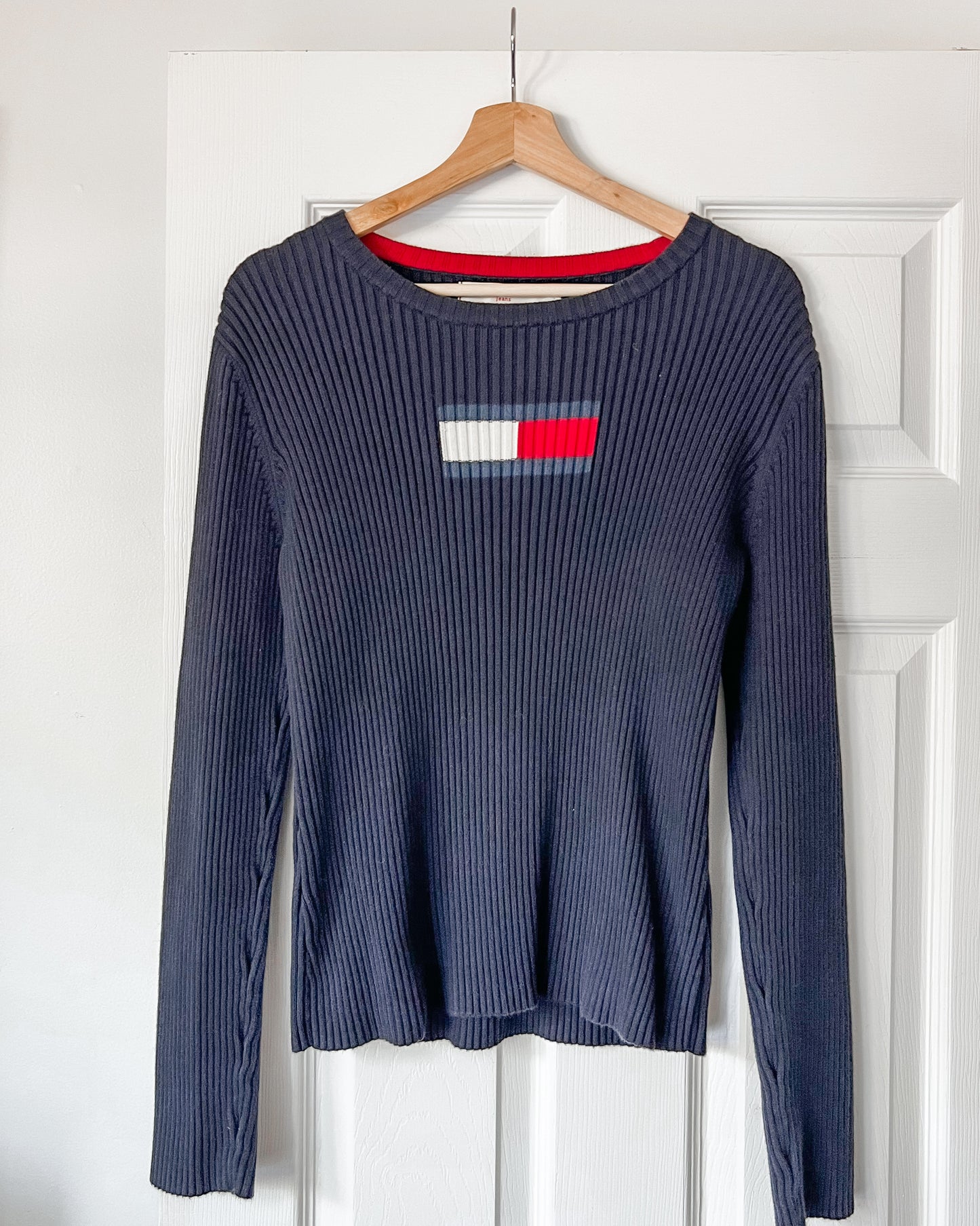 Tommy Hilfiger Navy Ribbed Sweater