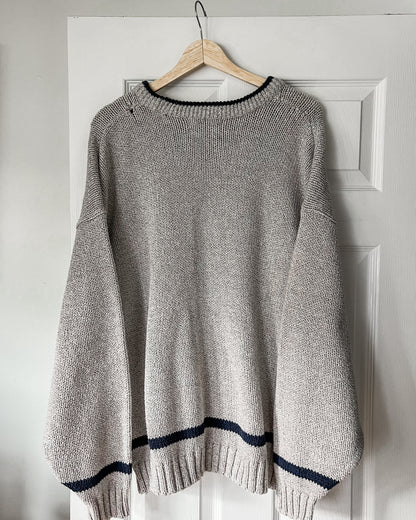 Grey American Flag Knitted Sweater