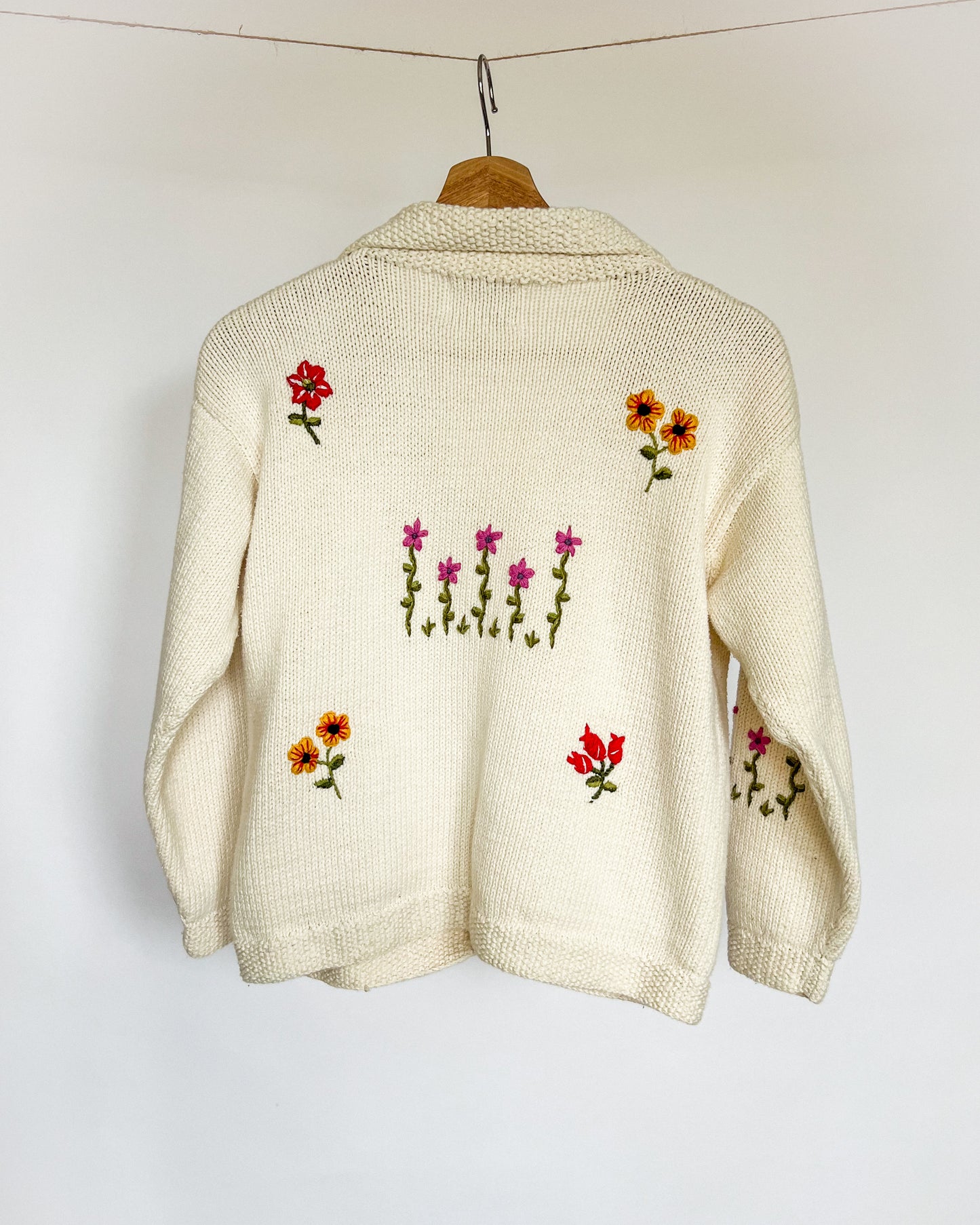 Floral Stitched Cardigan