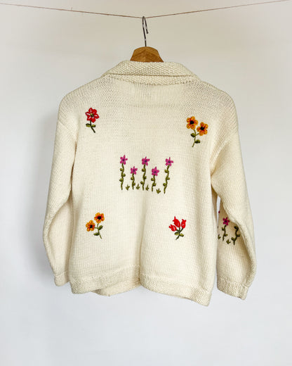 Floral Stitched Cardigan