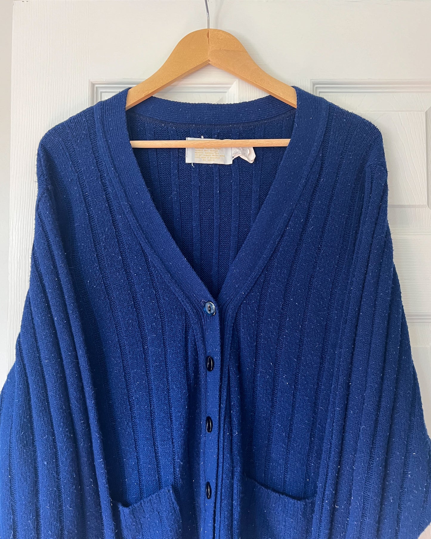 Vintage Navy Knitted Cardigan