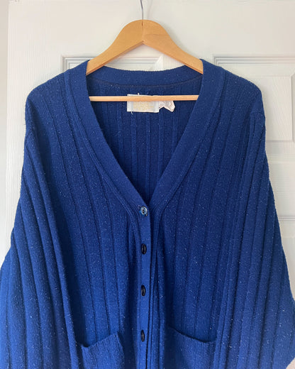 Vintage Navy Knitted Cardigan