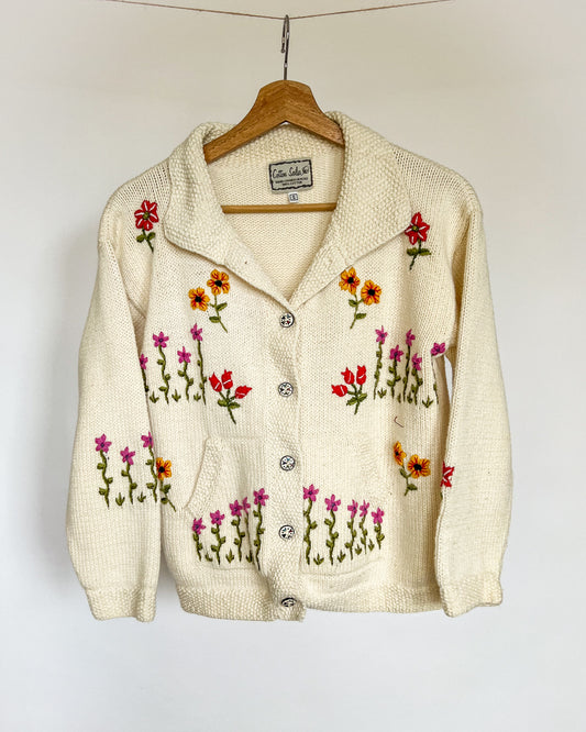 Floral Stitched Cardigan