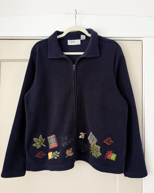 90’s Navy Fleece Fall Jacket