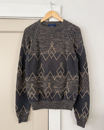 Diamond Patterned Knitted Sweater