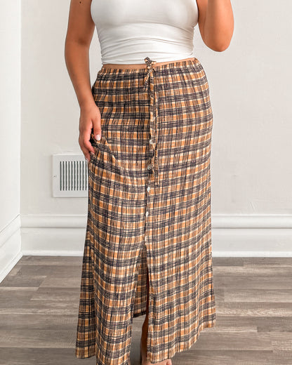 Gingham Maxi Skirt