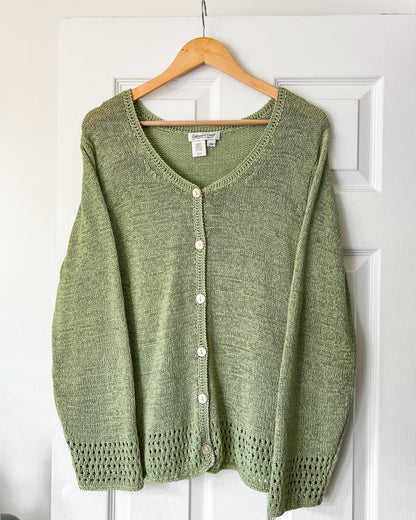 Green Knitted Cardigan