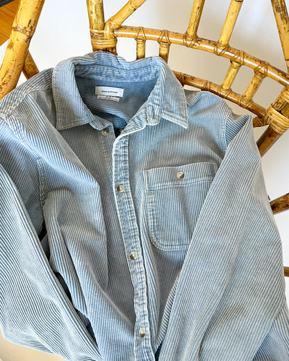 UO Blue Corduroy Button Up