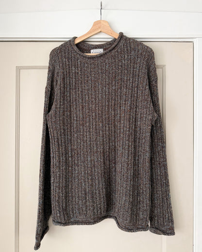 90’s Blue & Brown Knitted Sweater