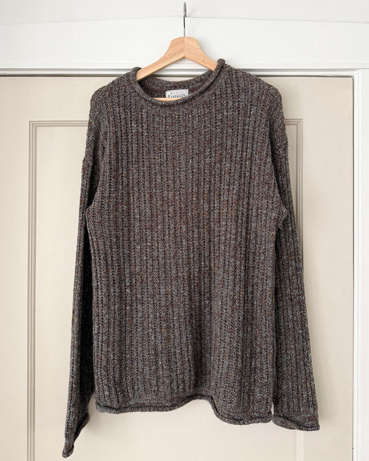 90’s Blue & Brown Knitted Sweater