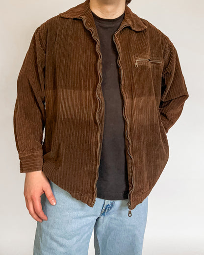 Brown Corduroy Zip Up