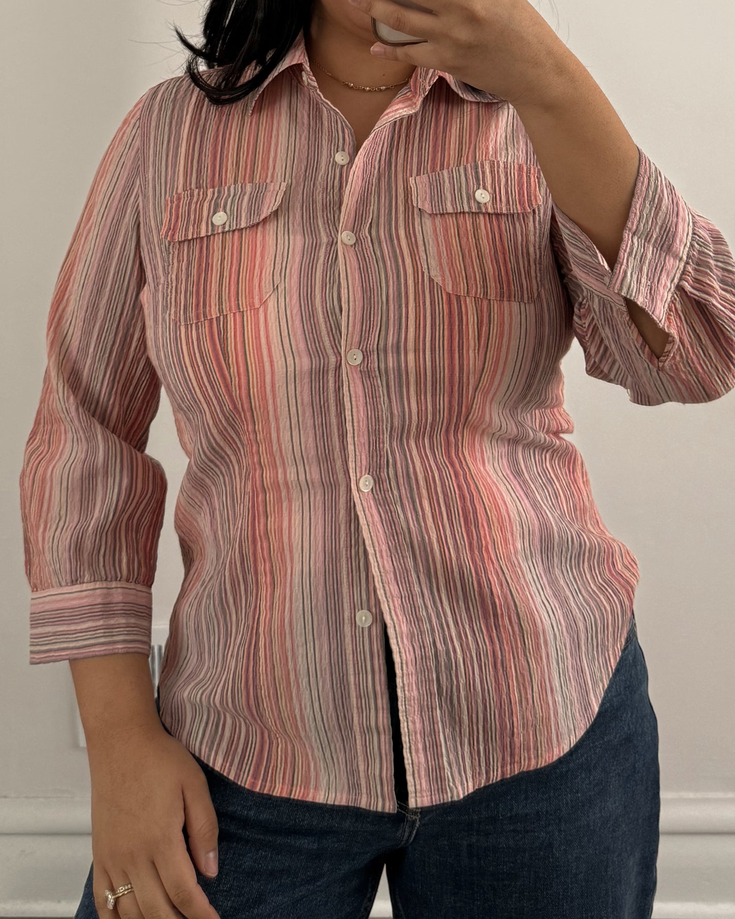 Liz&Co. Pink Button Up