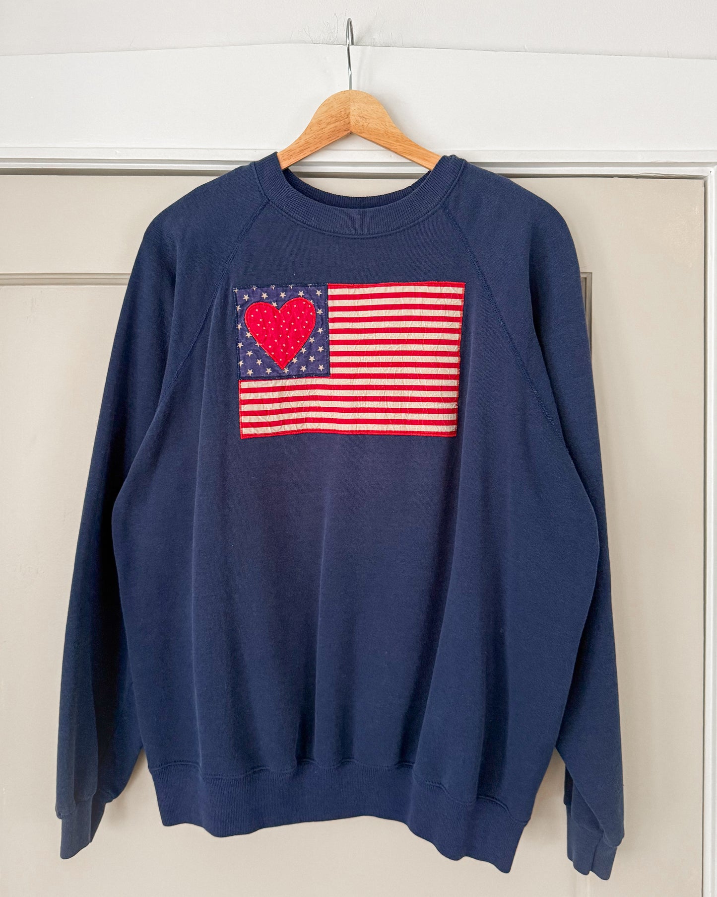 American Flag Navy Crewneck Sweater
