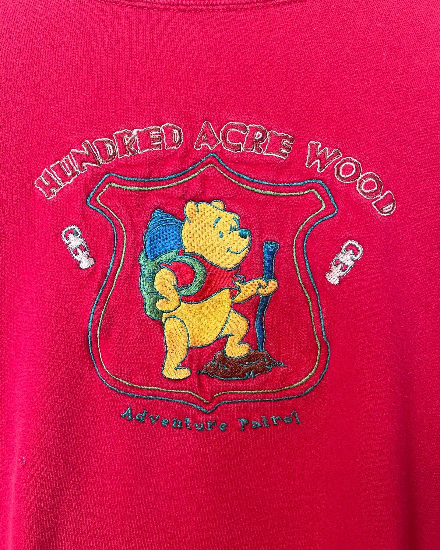 Red Winnie The Pooh Adventurer Crewneck