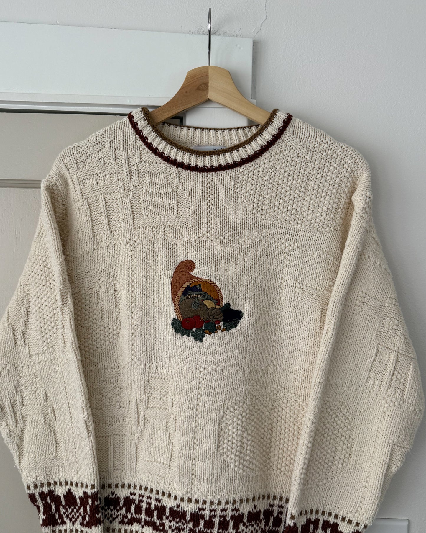 Vintage Fall Harvest Knitted Sweater