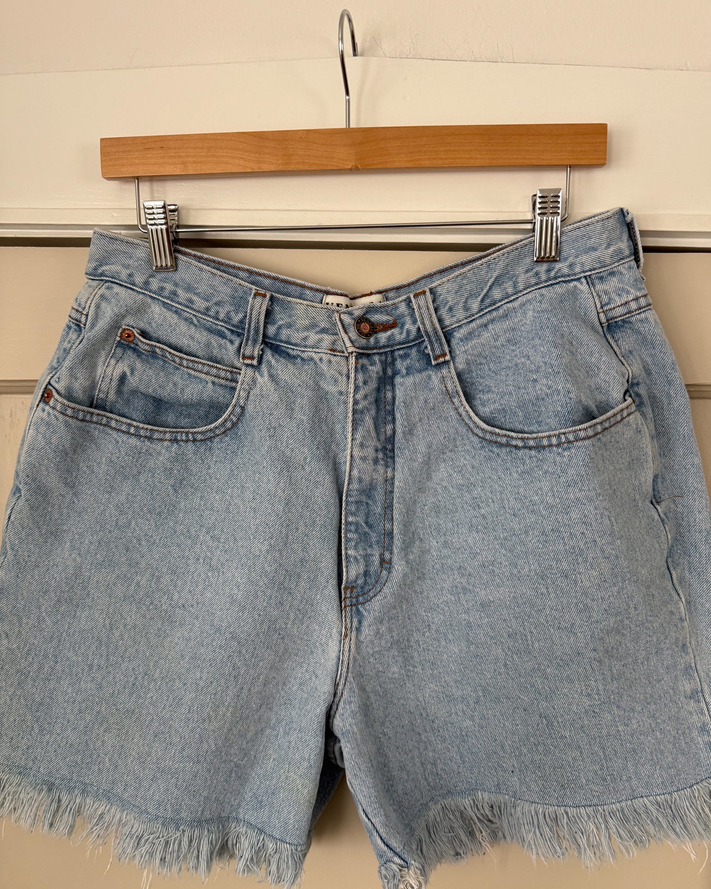 Venezia Light Wash High Rise Denim Shorts