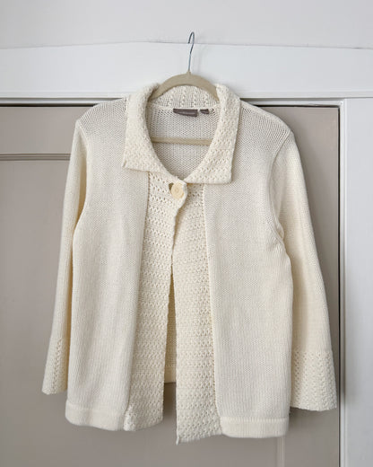 Cream Cape Cardigan Sweater