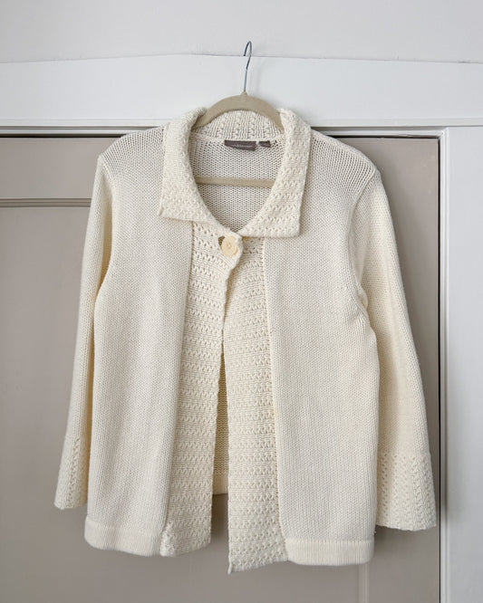 Cream Cape Cardigan Sweater