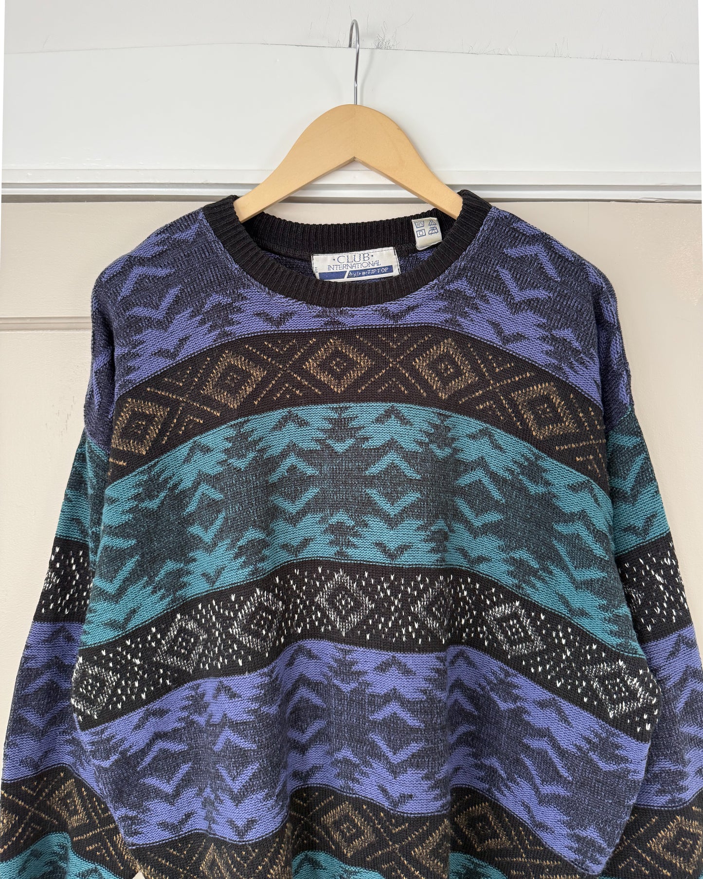 Vintage Geometric Knitted Sweater