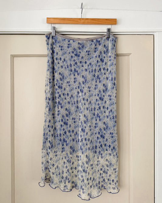 Jonathan Martin Blue Floral Skirt
