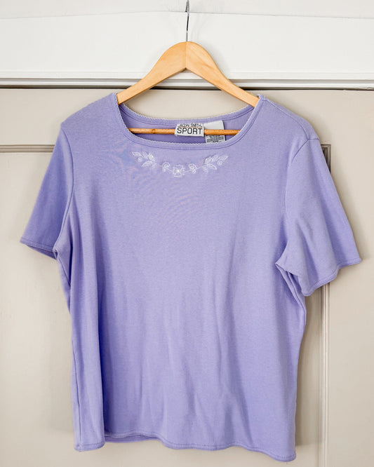 2000’s Lilac Floral T Shirt