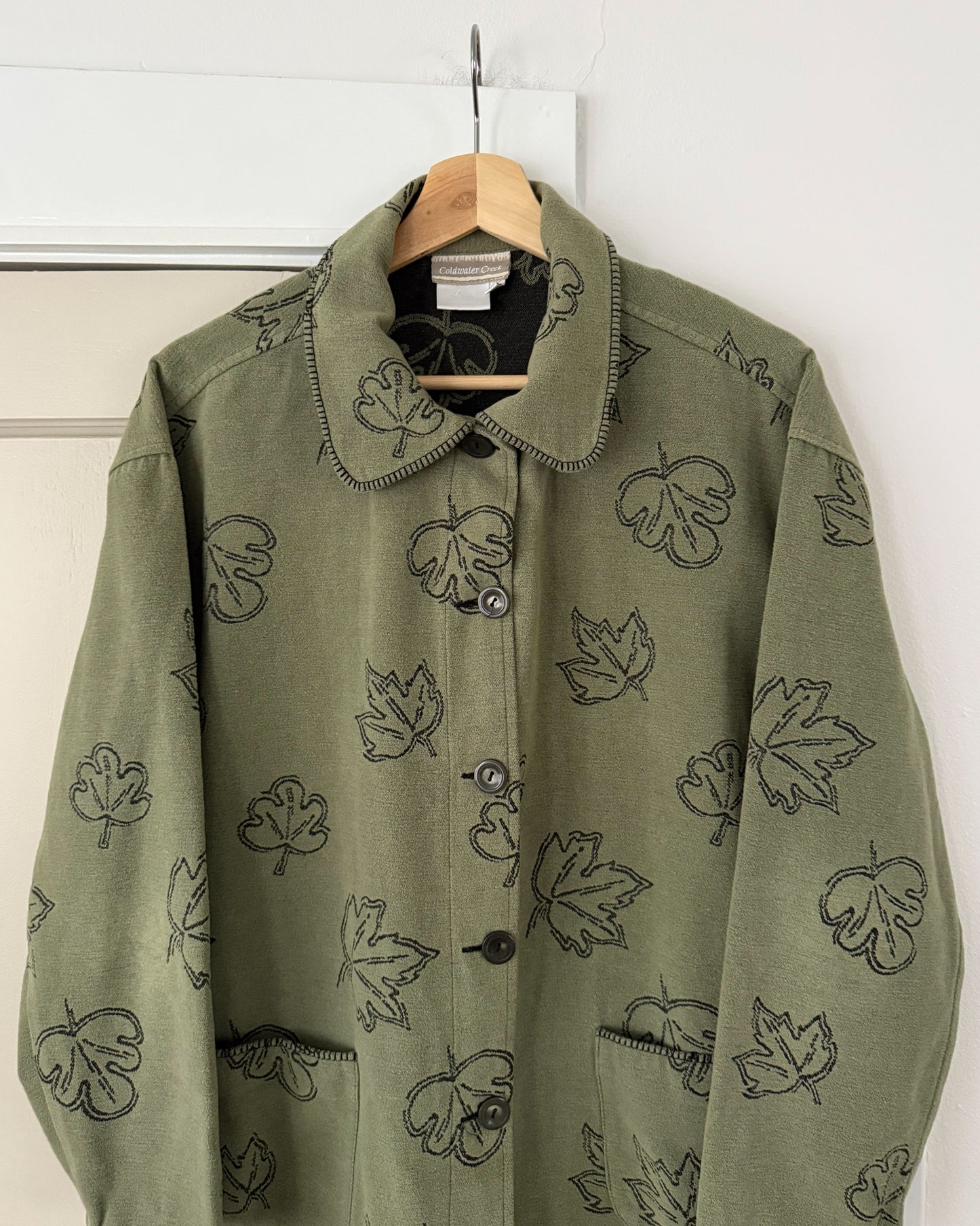 Green Leaf Embroidered Jacket