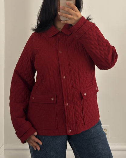 Merona Red Quilted Jacket