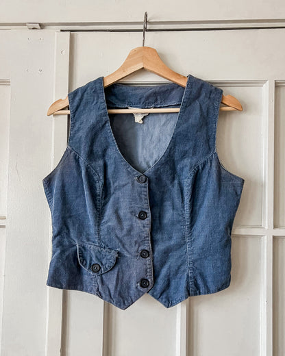 Blue Corduroy Vest