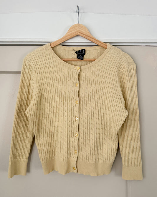 Butter Yellow Silk Cardigan