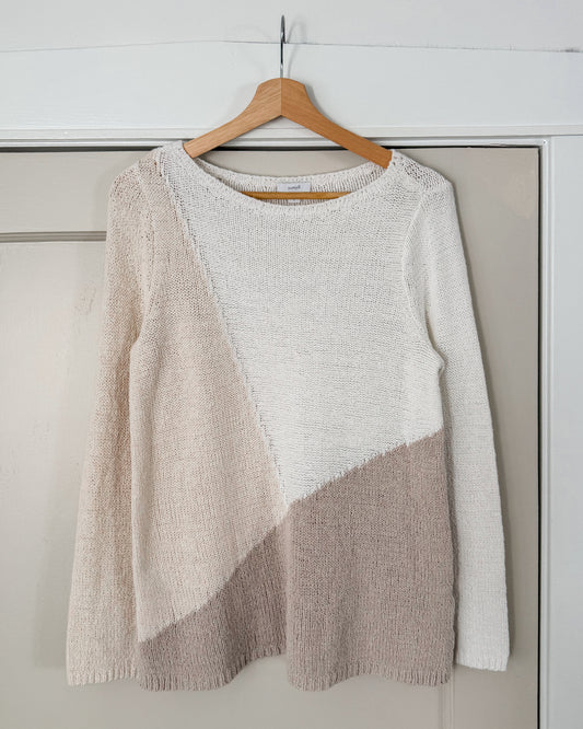 Pure Jill Colorblock Neutral Sweater