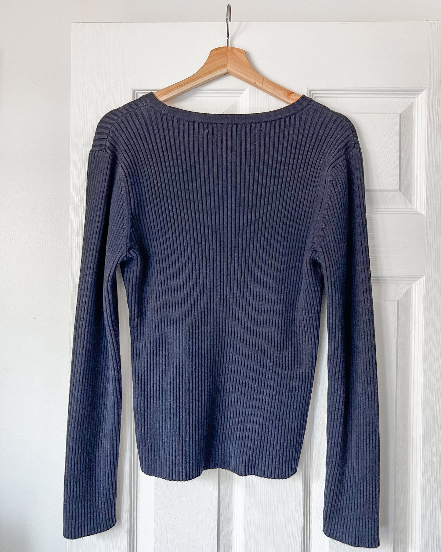Tommy Hilfiger Navy Ribbed Sweater