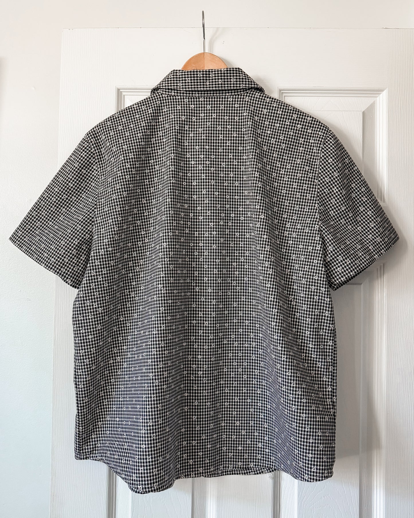 Alfred Dunner Floral Gingham Button Up