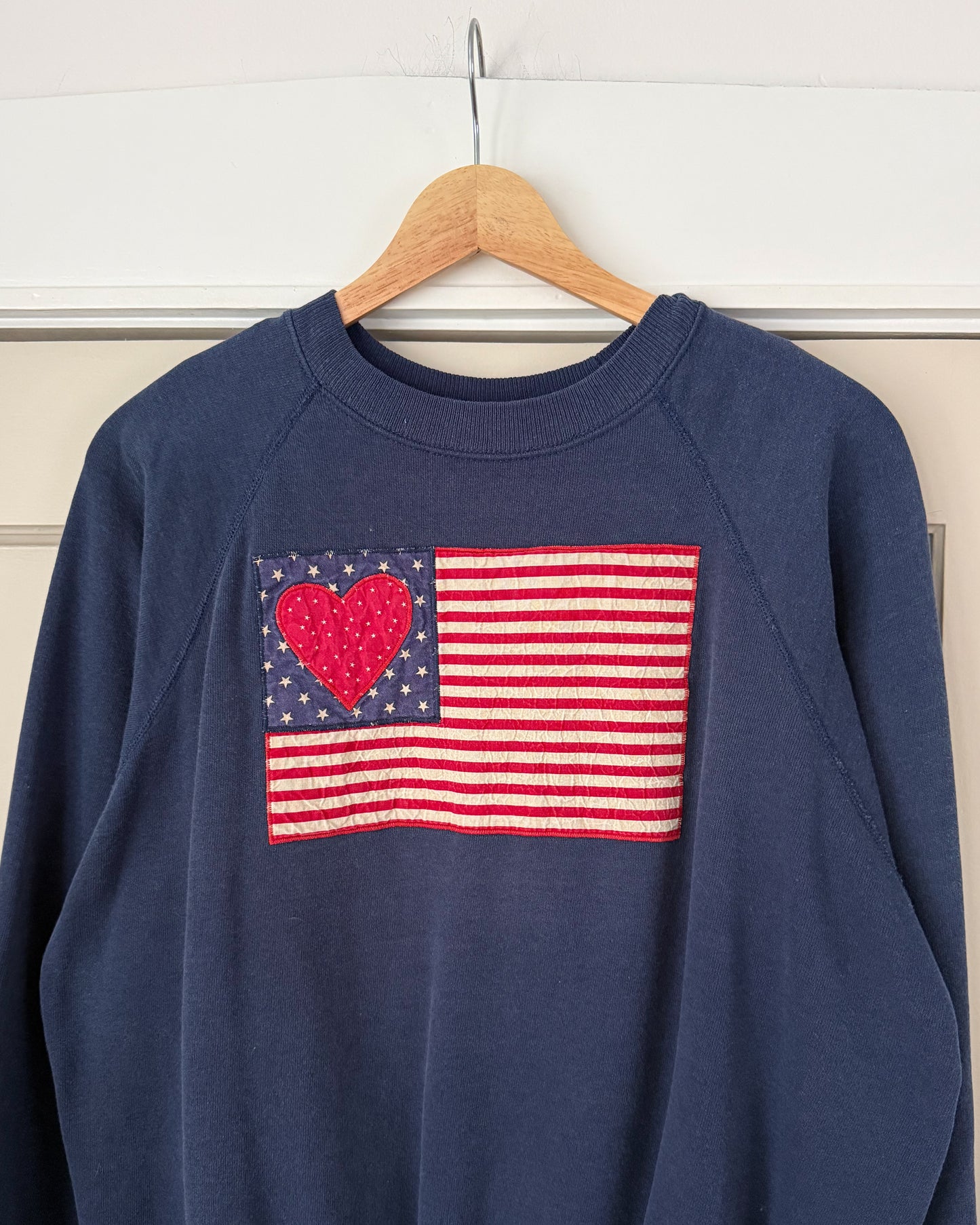American Flag Navy Crewneck Sweater