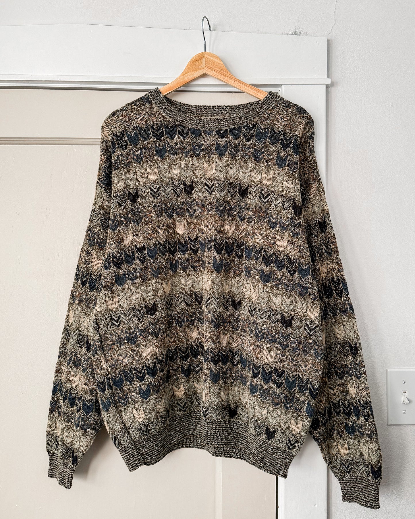 Geometric Patterned Knitted Sweater
