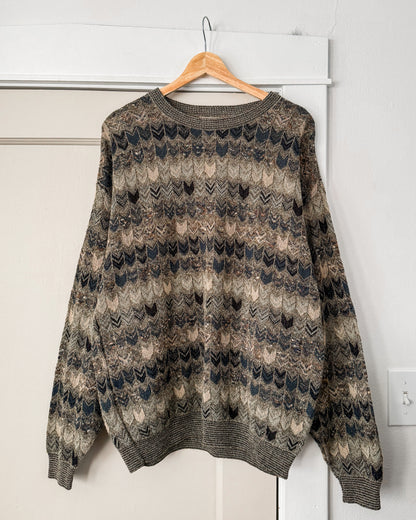 Geometric Patterned Knitted Sweater