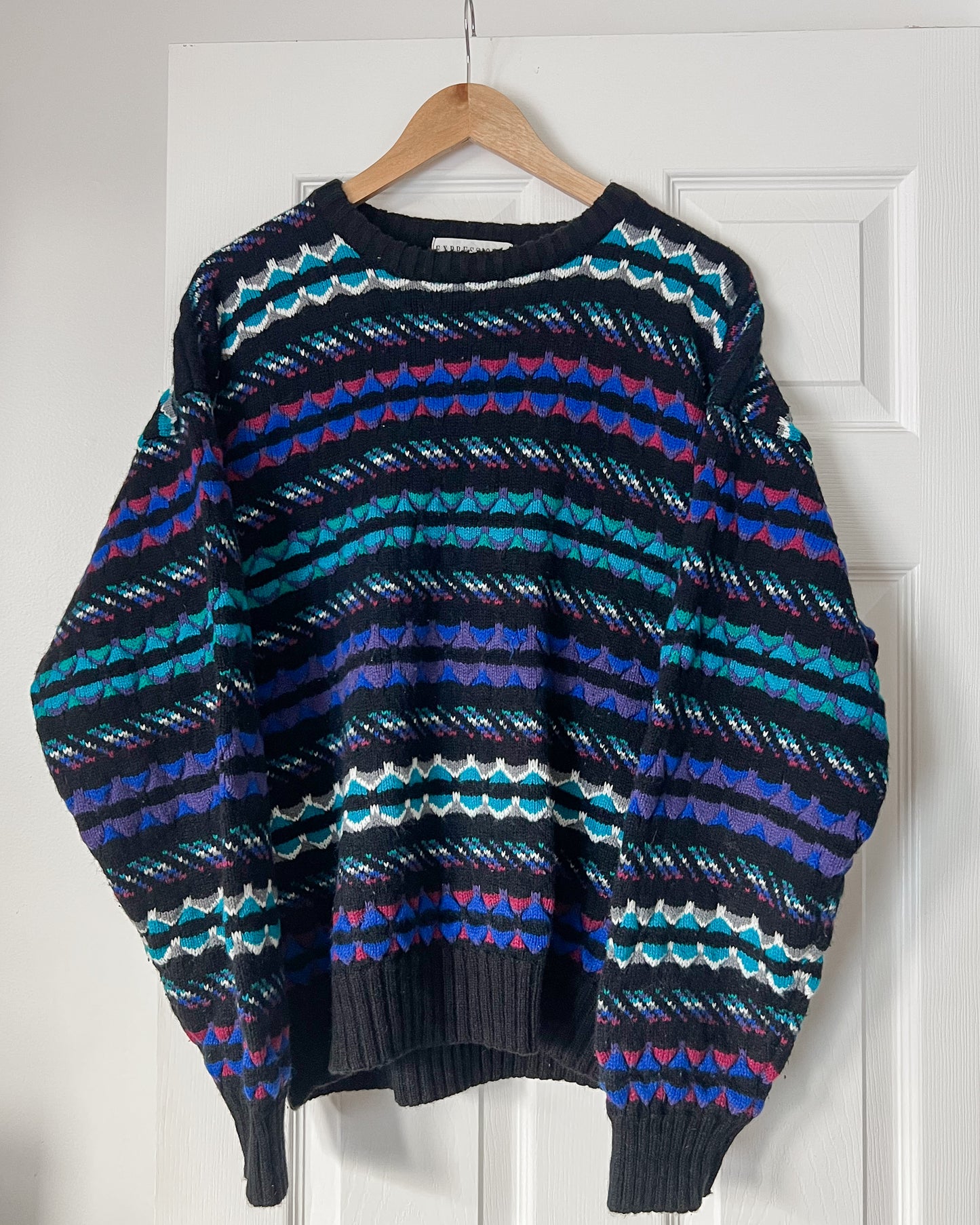 Vintage Colorful Knitted Sweater