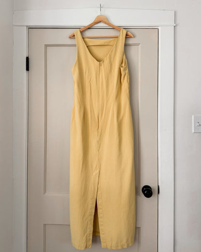 Silk Yellow Maxi Dress
