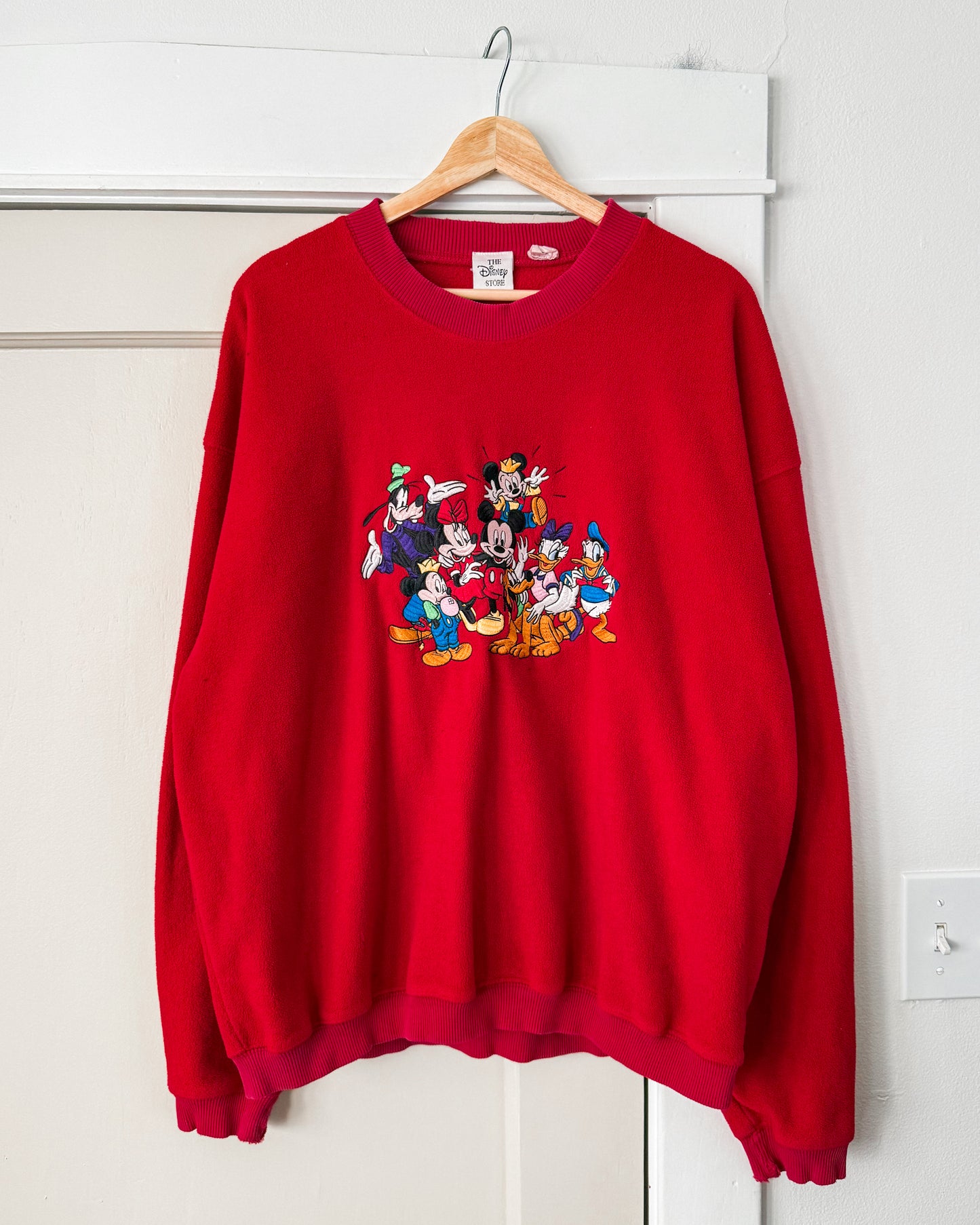 Mickey Mouse Red Fleece Crewneck