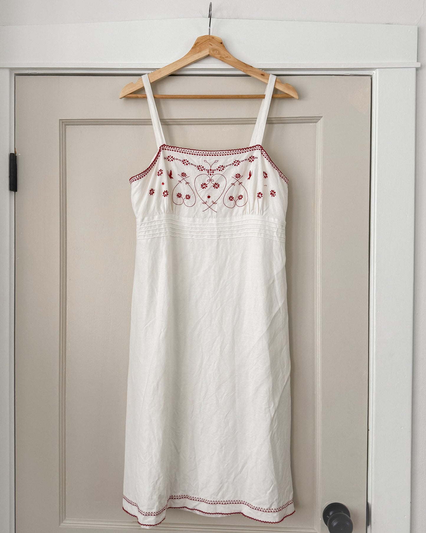 Red Embroidered Dress