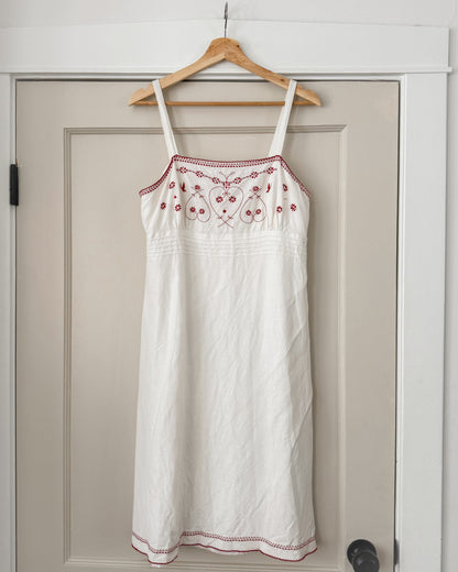 Red Embroidered Dress