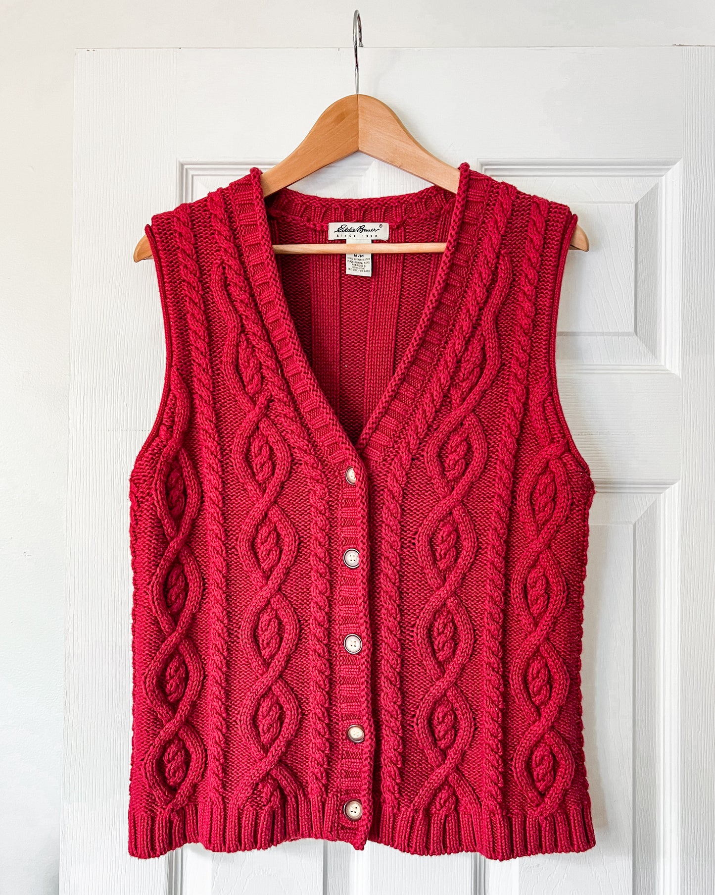 Eddie Bauer Red Knitted Vest