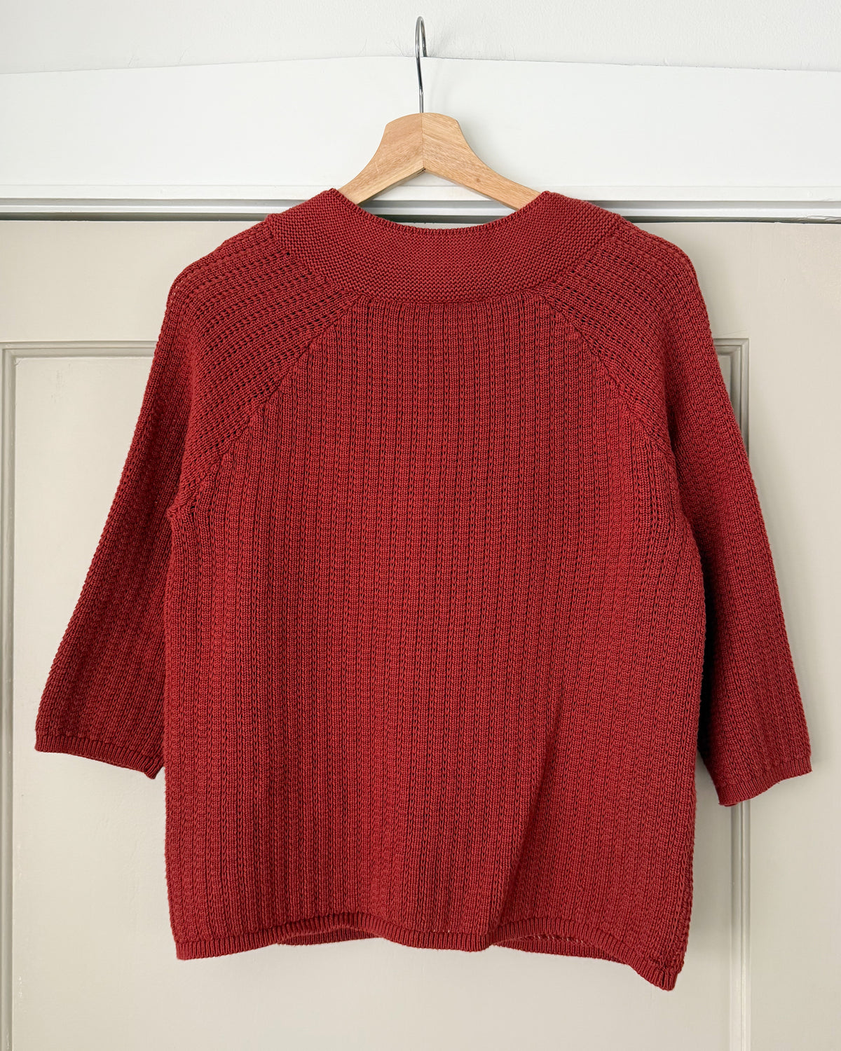 Rust 3/4 Sleeve Cardigan