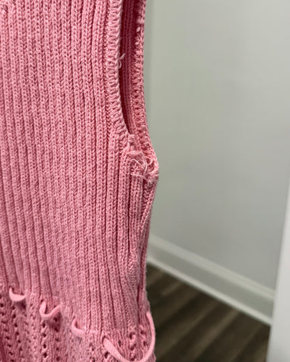 Pink Knitted Tank Top