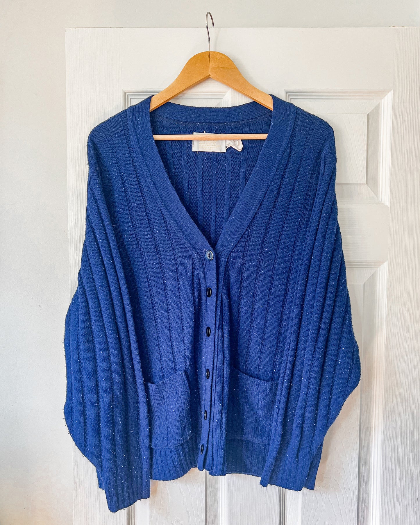Vintage Navy Knitted Cardigan