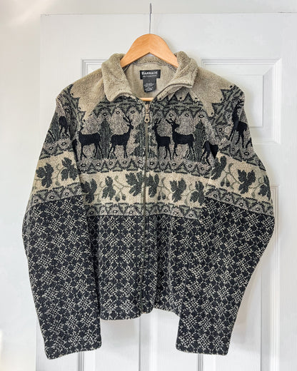 Deer and Leaf Fleece Jacket